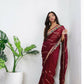 Vamsee Aaradhna Maroon Georgette Saree - Swadesiicart