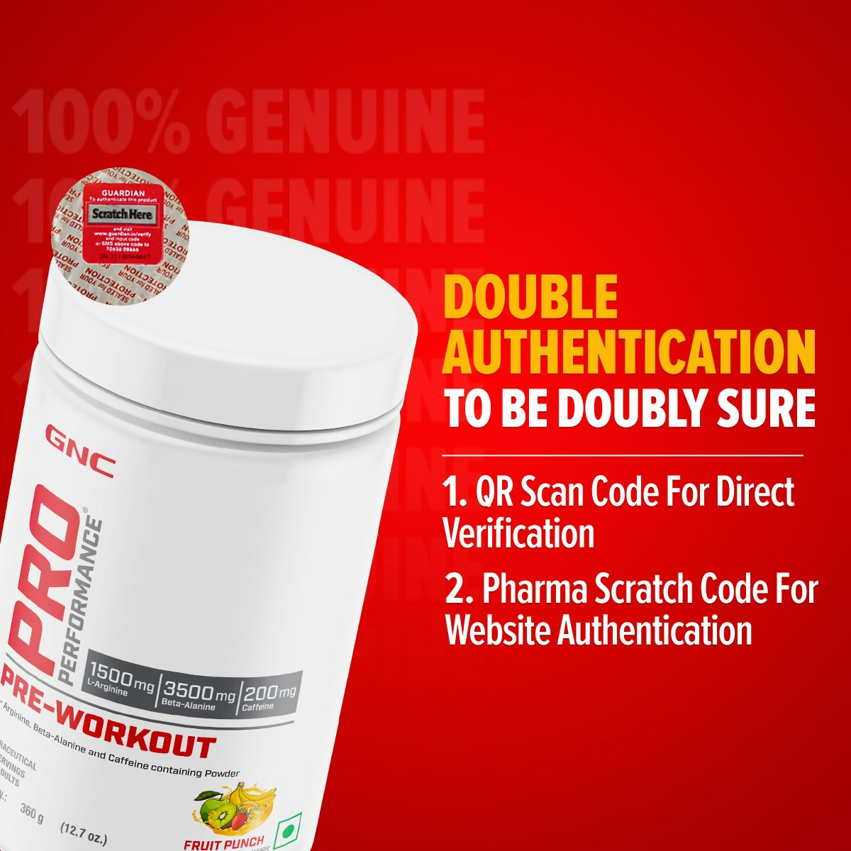 GNC Pro Performance Pre-Workout Fruit Punch | Swadesiicart