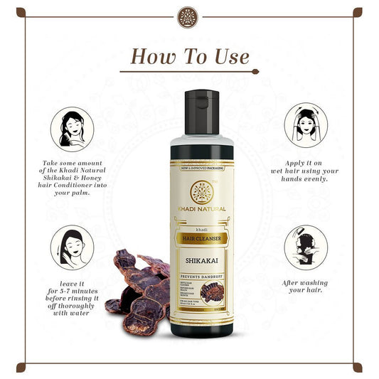 Khadi Natural Shikakai Herbal Hair Cleanser - Swadesiicart