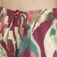 Breathables Women’S Loungewear Kaftan Cotton Wine Abstract Print Co-Ord Set