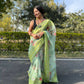 Vamsee Green Organza Saree - Swadesiicart