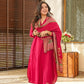 The52 Rani Women's Beautiful South Cotton Fabric Straight Kurta with Pant And Dupatta Set - Swadesiicart