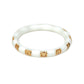 Golden Bangles (White) - Ruby Raang - Swadesiicart