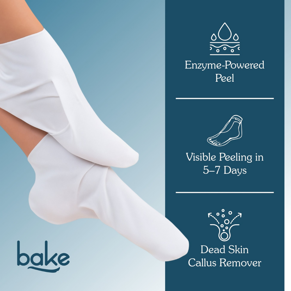 Bake AHA + BHA Peeling & Exfoliating Foot Mask | Swadesiicart