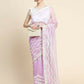 Vamsee Banno Lehriya Lavender Organza Saree - Swadesiicart