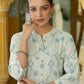 Juniper Women's Sky Blue Rayon Staple Printed A-Line Kurta | Swadesiicart