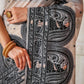 Shree Shyam Fashion Linen Cotton Black & Cream Saree