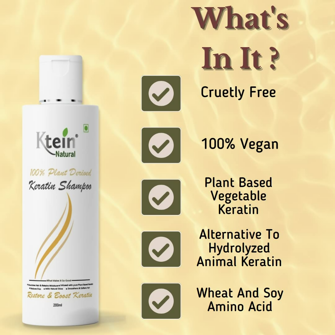 Ktein Natural Plant Derived Keratin Shampoo - Swadesiicart