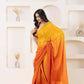 Yellow Satin Pedding Designer, Printed Party Wear Ready To Wear Saree - Femina | Swadesiicart