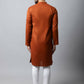 Even Apparels Brown Color Pure Cotton Men's Kurta With Side Placket (SLD1137) | Swadesiicart