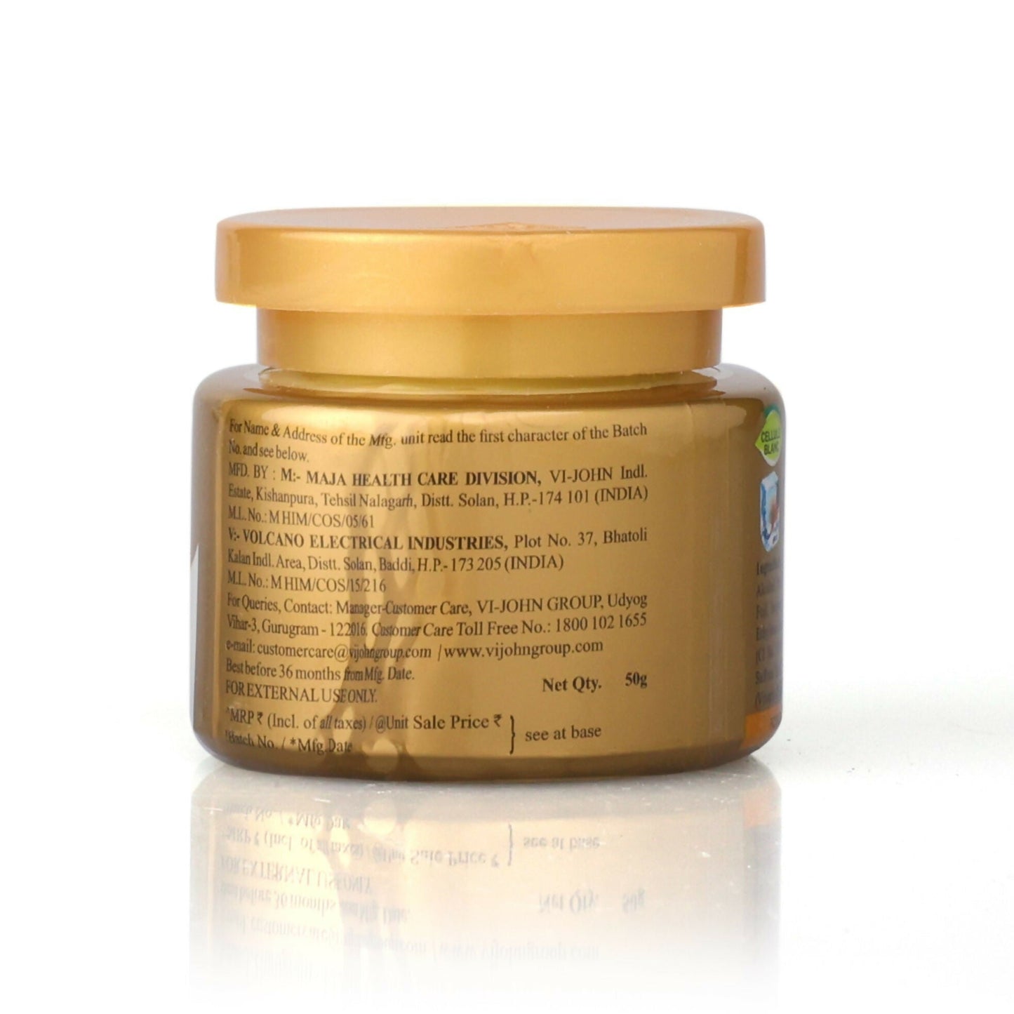 VI-JOHN Saffron Gold Skin Fairness Cream with Vitamin E & Mulberry Extracts | Swadesiicart