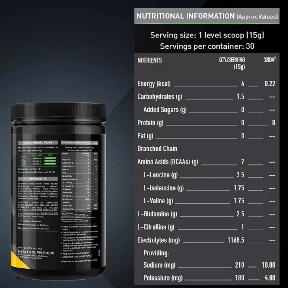 MuscleBlaze BCAA Pro Fruit Punch | Swadesiicart