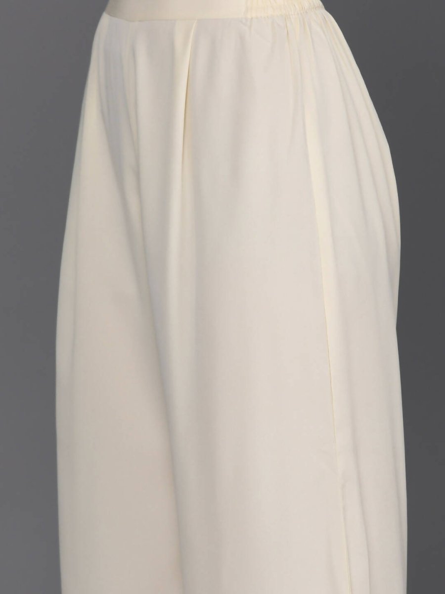 Ahalyaa Women's Traditional wear Kurta Set - Off White | Swadesiicart