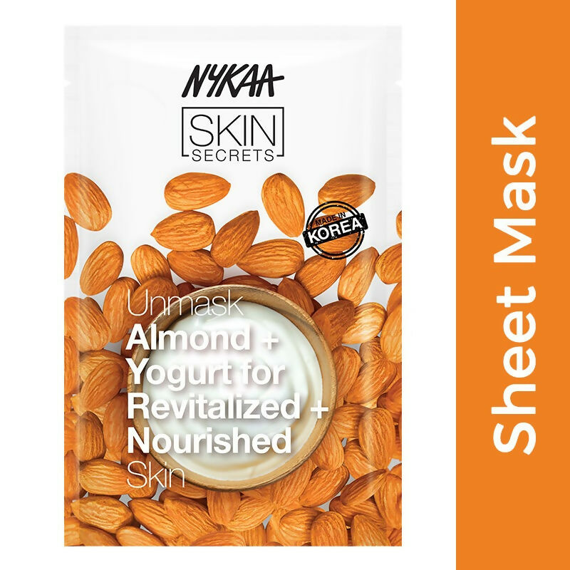 Nykaa Skin Secrets Indian Rituals Almond + Yogurt Sheet Mask For Revitalized & Nourished Skin - Swadesiicart