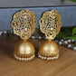 Joban Fashion Women Matte Gold Brass Jhumka | Swadesiicart