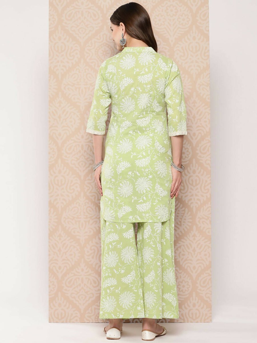 Ahalyaa Women's Traditional Wear Co-ods - Pista Green | Swadesiicart