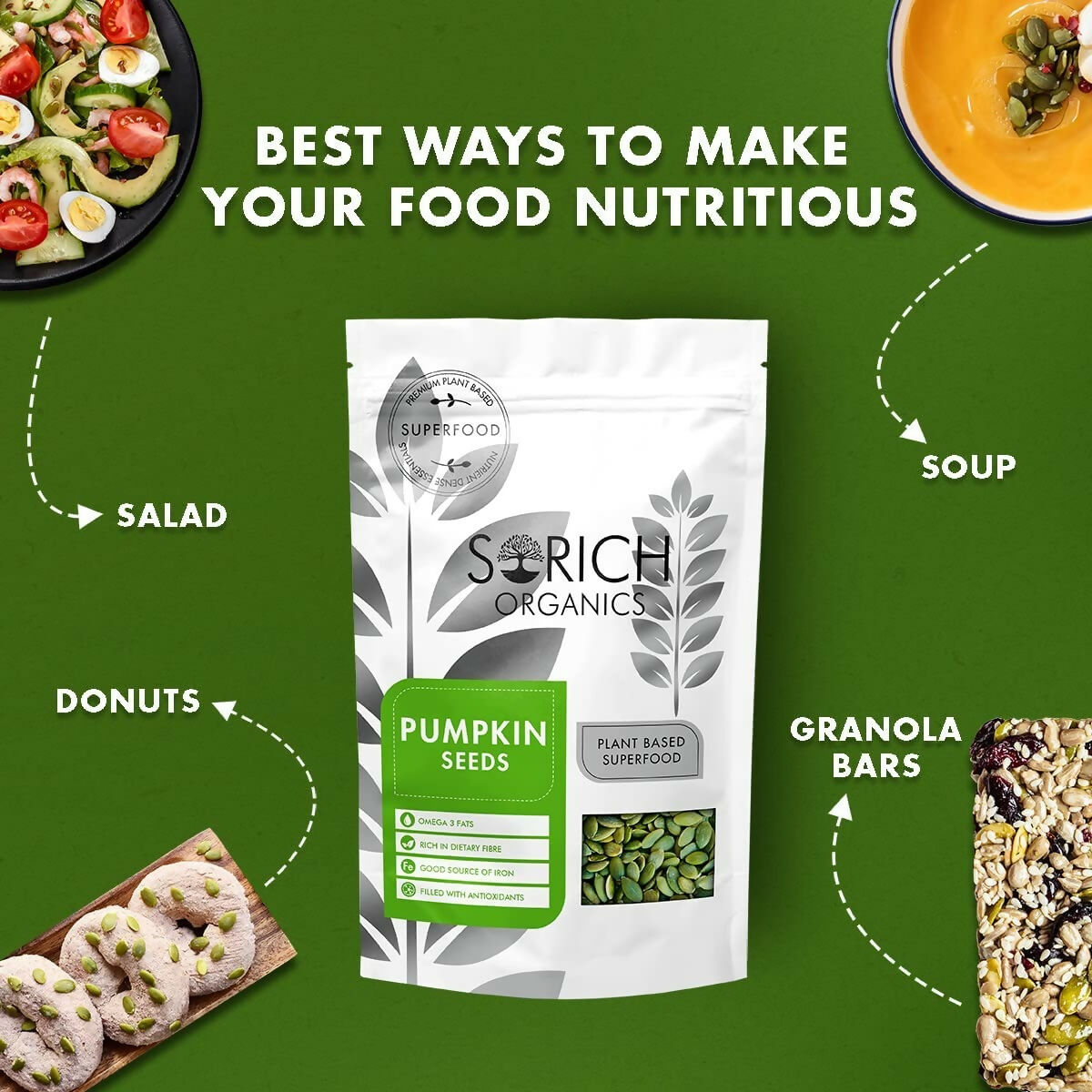 Sorich Organics Raw Pumpkin Seeds - Swadesiicart