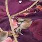 Ahalyaa Women Floral Printed Angrakha Kurta with Palazzos - Burgundy Color | Swadesiicart