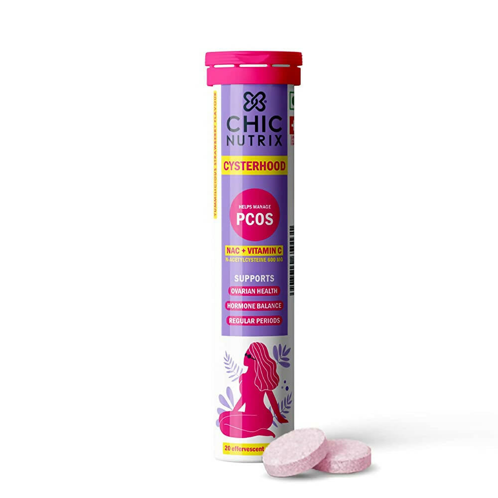 Chicnutrix Cysterhood PCOS Management Effervescent Tablets | Swadesiicart