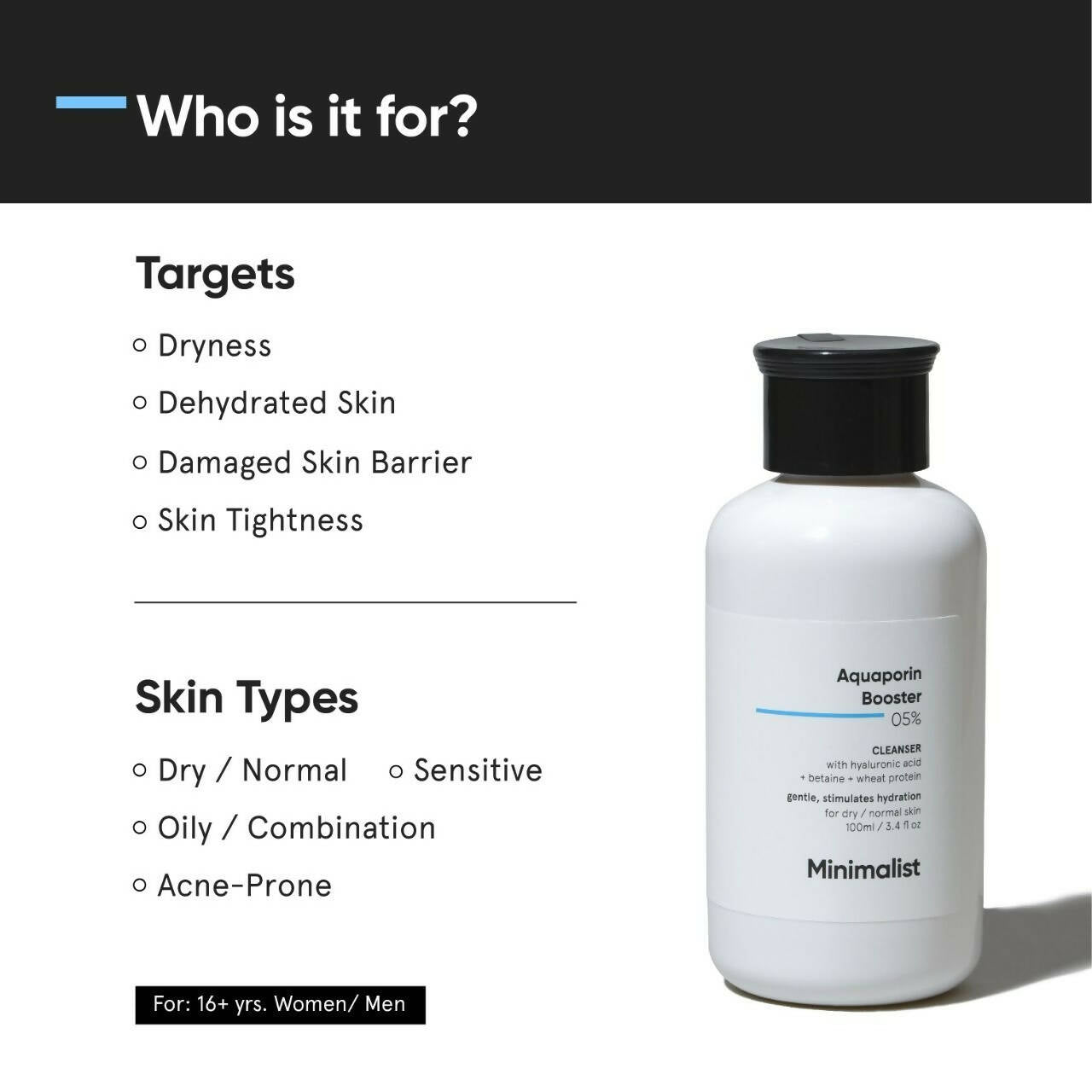 Minimalist Aquaporin Booster 05% Cleanser - Swadesiicart