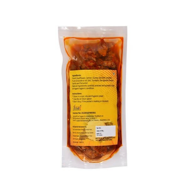 Amoga's Pickles Factory Cauliflower Pickle Andhra Style - Swadesiicart