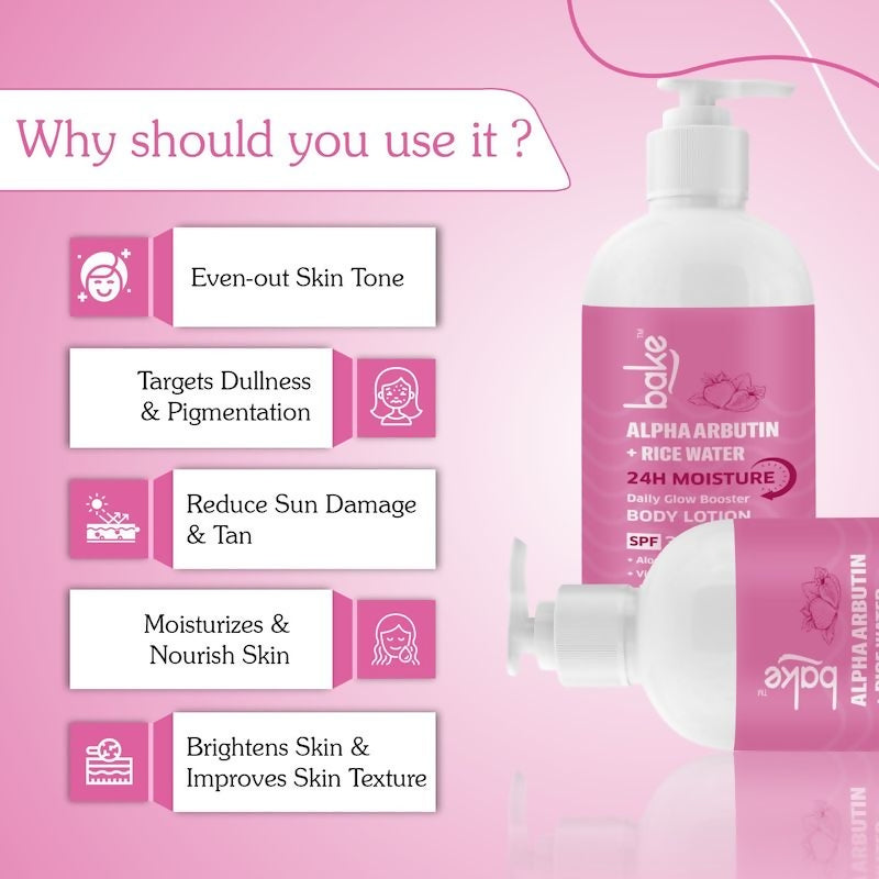 Bake Alpha Arbutin Body Lotion SPF 30 | Swadesiicart