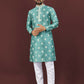 Anaita Blue Embroidered Silk Straight Kurta
