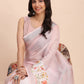 Shree Shyam Fashion Linen Cotton Light Pink Saree