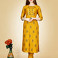 Jyoti Fashion Women's Yellow Viscose Rayon Embroidered Kurta Pant Set | Swadesiicart