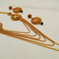 Blue Kemp Layer mugappu Necklace Set - Swadesiicart