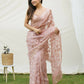 Vamsee Brown Organza Saree - Swadesiicart