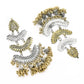 Mominos Fashion Johar Kamal Beautiful Silver & Gold Earrings - Swadesiicart