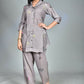 Morchari Digital Print Semi Muslin Co-Ord Set Top & Trouser-Multicolor - Swadesiicart
