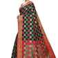 Vamika Banarasi Jaquard Traditional Black Weaving Saree | Swadesiicart