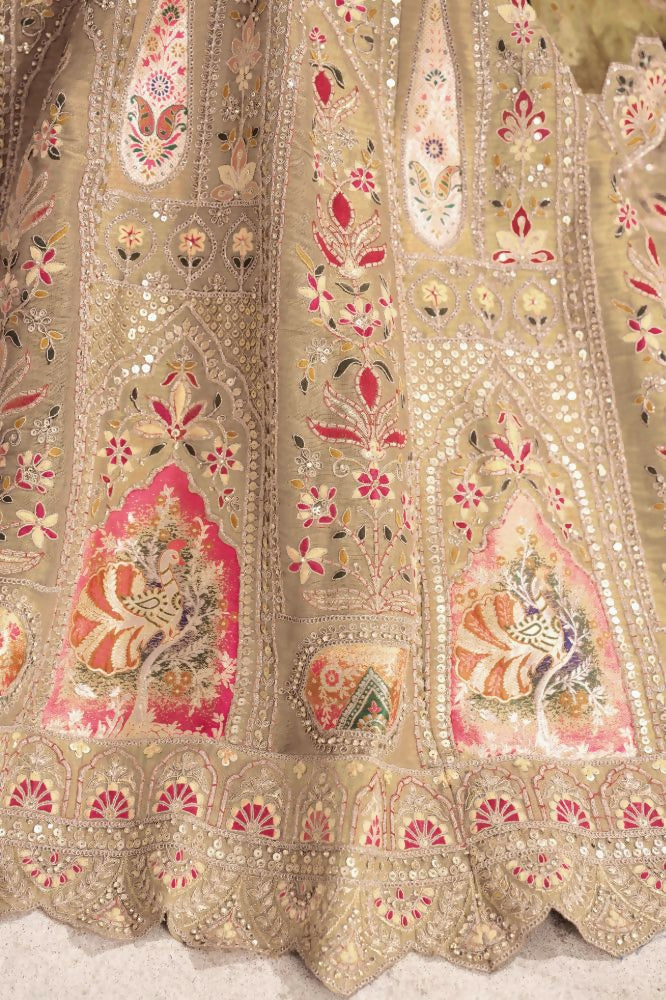 Kesar Fab Light-Baby-Pink Banarasi Silk Hand_Woven Lehenga | Swadesiicart