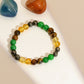 Red Carnelian, Lapis Lazuli, Amethyst, Yellow Citrine Crystal and Green Avanturine Multicoloured Cyrstal Beads bracelet - Ruby Raang | Swadesiicart