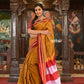 Very Much Indian Handloom Cotton Viscose Ilkal Saree Bright Beige Yellow | Swadesiicart