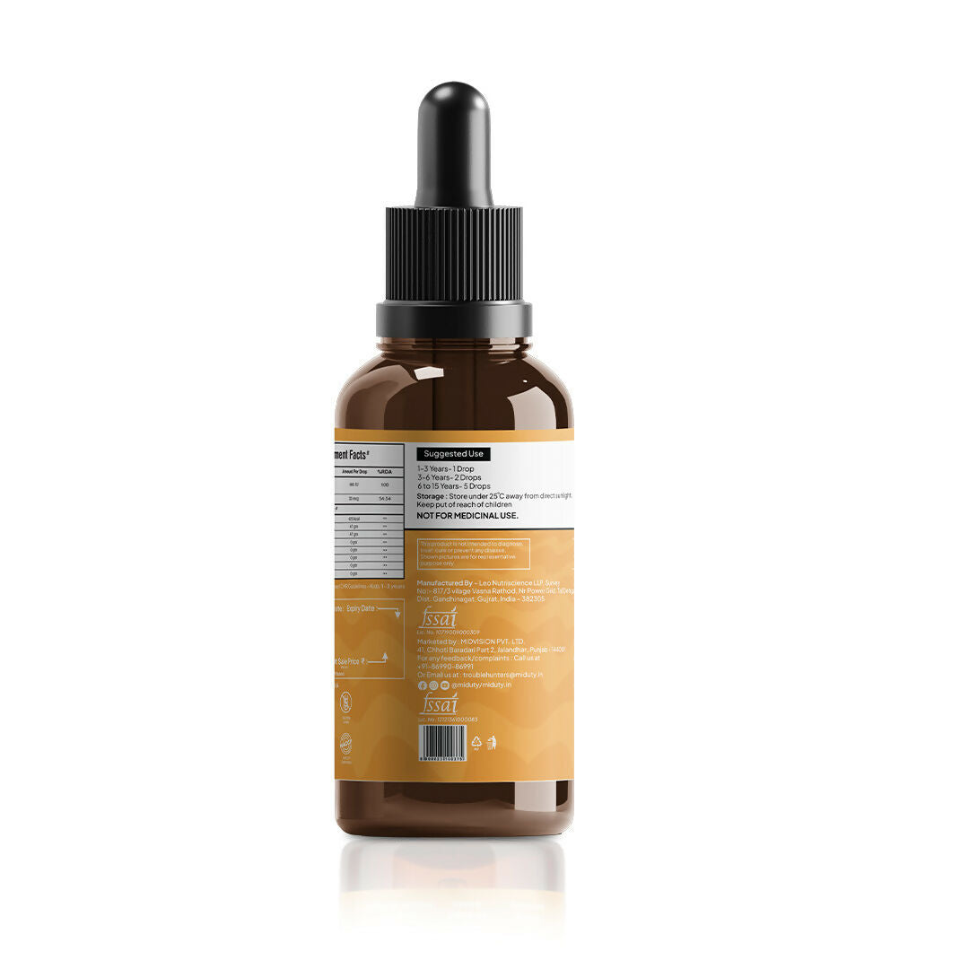 Miduty by Palak Notes Coco D3+K2 Drops For Kids & Babies - Swadesiicart