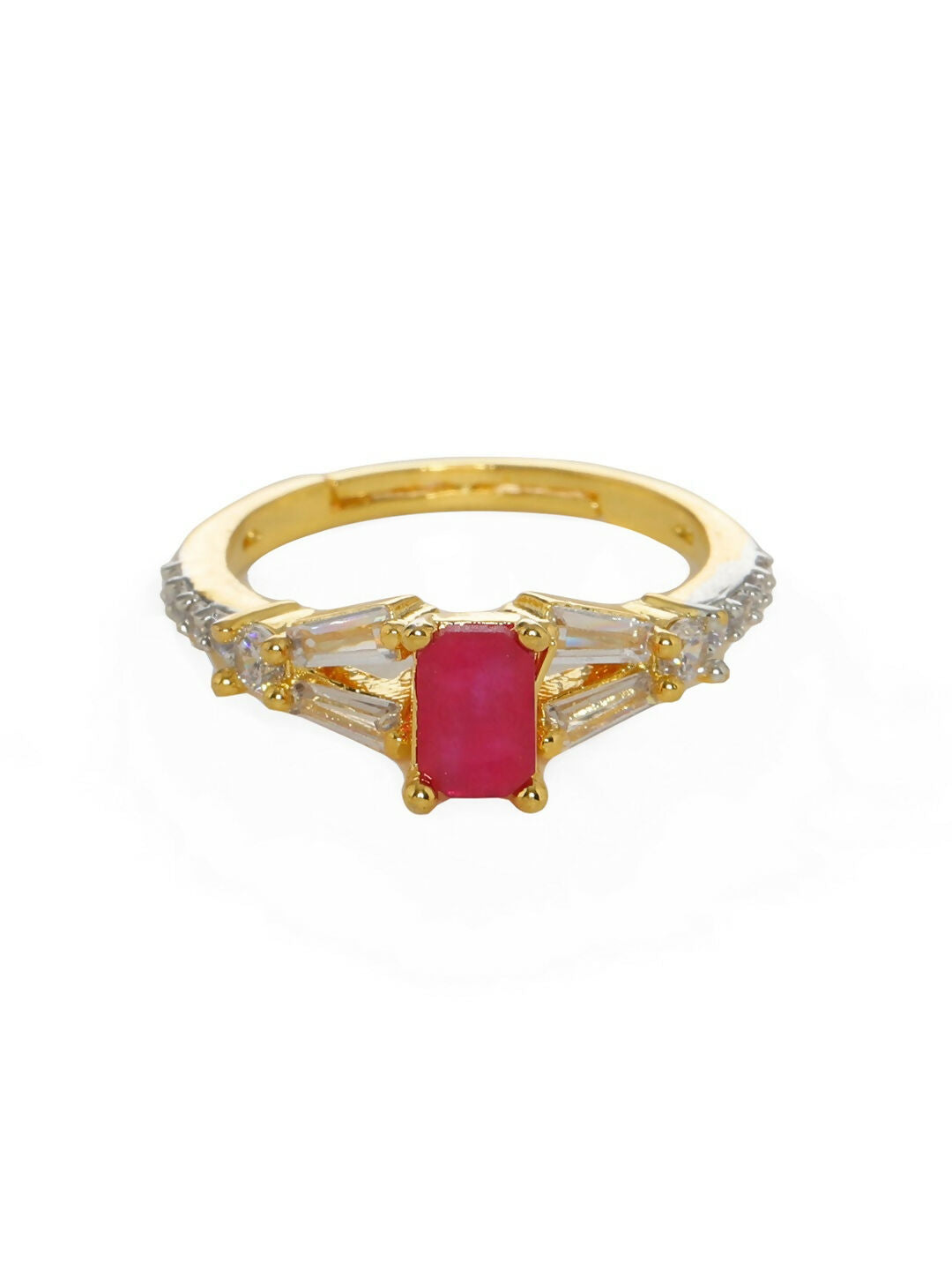 Diamond and Ruby Ring- Ruby Raang | Swadesiicart