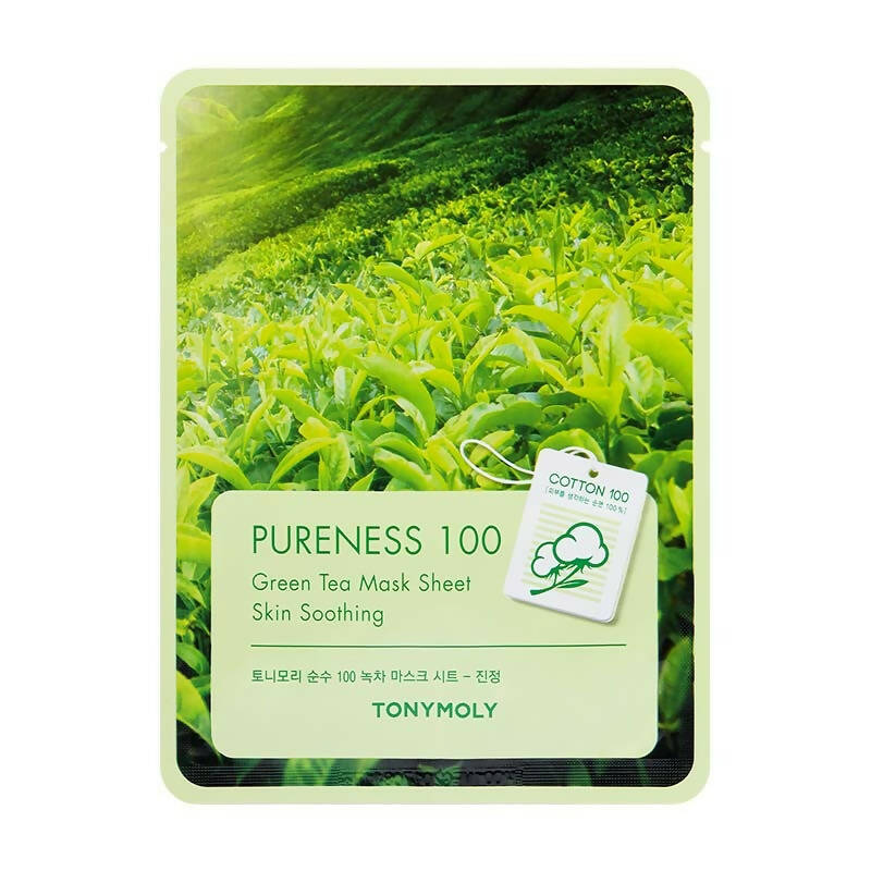 Tonymoly Pureness 100 Green Tea Mask Sheet | Korean Antioxidant Sheet Mask for Oily & Acne-Prone Skin