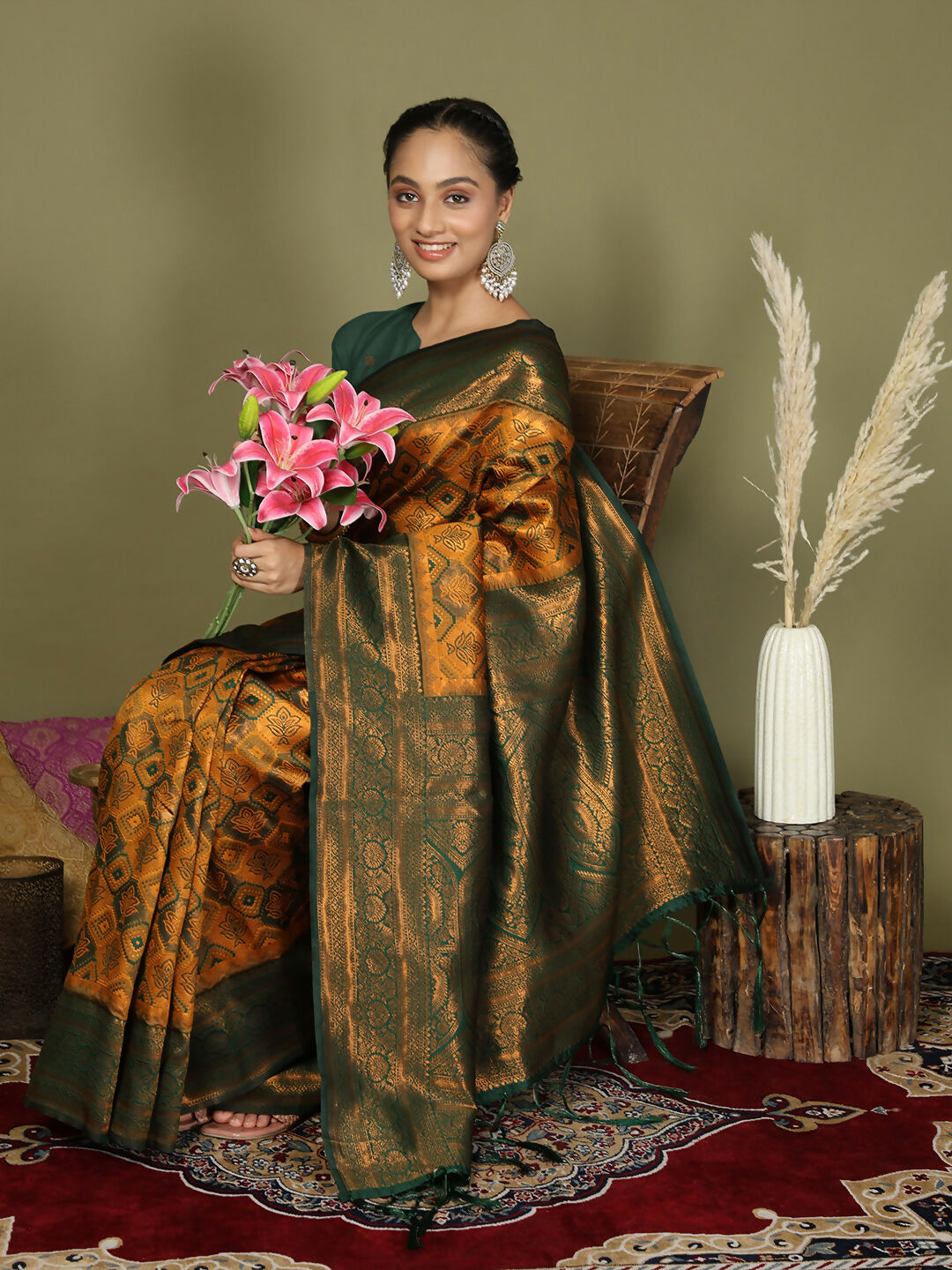 Shree Shyam Fashion Lichi Silk Yellow Saree