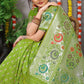 Jyoti Fashion Women's Green Banarasi Silk Zari Woven Saree with Blouse | Swadesiicart