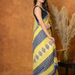 Very Much Indian Handblock Printed Cotton Saree With Natural Dyes - Green | Swadesiicart