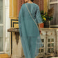 Janasya Light Blue Silk Blend Solid Kurta,Bottom & Dupatta | Swadesiicart