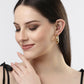 NVR Women Gold-Polished Circular-Shaped Half Hoop Earrings | Swadesiicart
