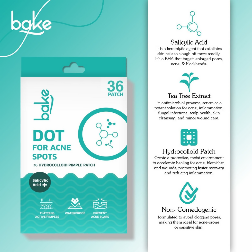 Bake 2% Salicylic Acid Dots for Acne Spots | Swadesiicart