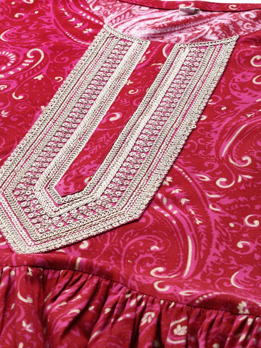 Ahalyaa Women's Traditional wear Lehnga Choli - Red | Swadesiicart