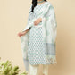Designer Stylish Skyblue Cotton Blend Stitched Suit With Dupatta - Tanisha | Swadesiicart