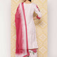 Ahalyaa Women's Traditional wear Kurta Set - Beige | Swadesiicart