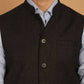Even Apparels Pure Wool Nehru Jacket - Black | Swadesiicart